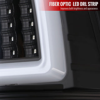 Spec D LED Tail Lights (Black w/ White LED Bar): Dodge Ram 2009 - 2018