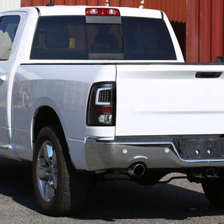Spec D LED Tail Lights (Black w/ White LED Bar): Dodge Ram 2009 - 2018