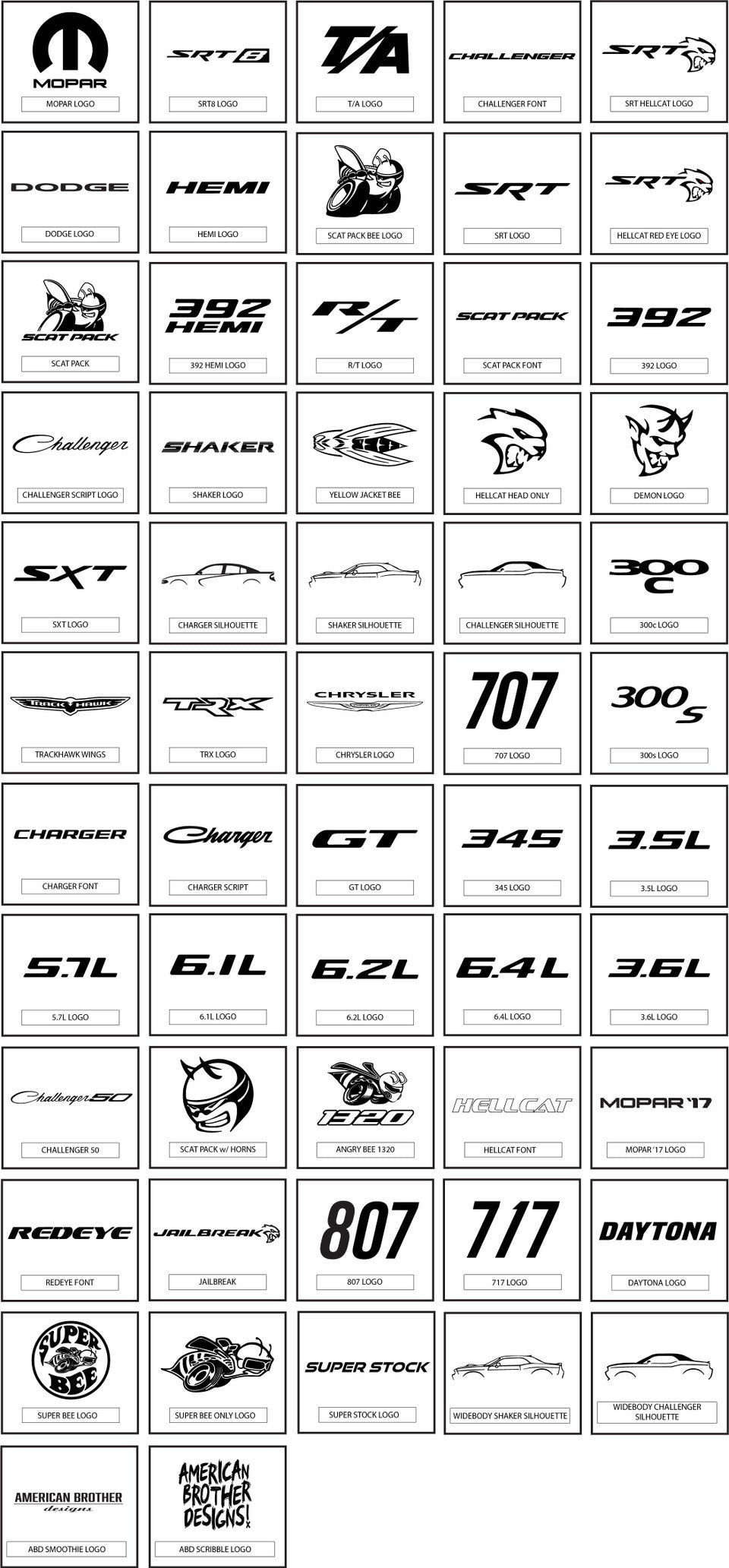 American Brother Designs Door Sills: Dodge Challenger 2008 - 2023