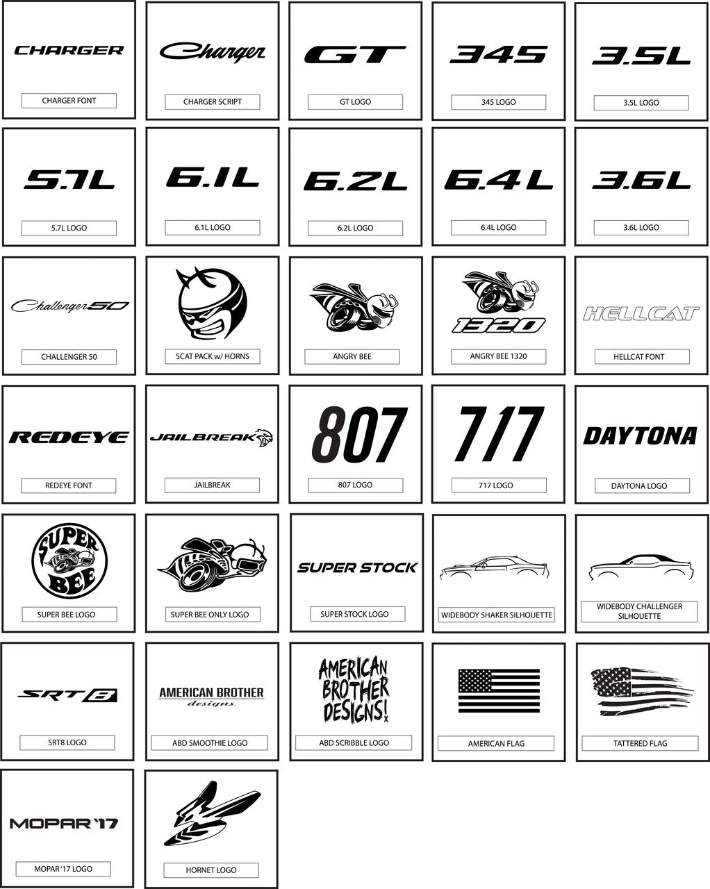 American Brother Designs Billet Wheel Center Caps: Dodge Challenger (08-23), Charger (06-23) & Durango (11-25)