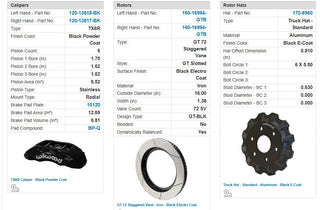 Wilwood TX6R 6-Piston Front Big Brake Kit (Black Calipers, Slotted Rotors): Ram 1500 2019 - 2025