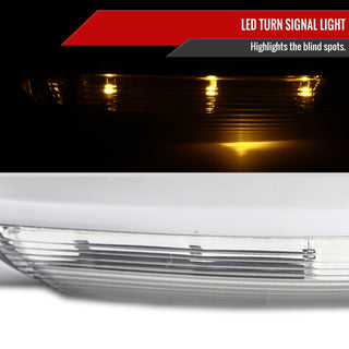 Spec D Driver Mirror w/ Turn Signal Light & Puddle Light (Auto-Fold, Chrome): Ram 2013 - 2018