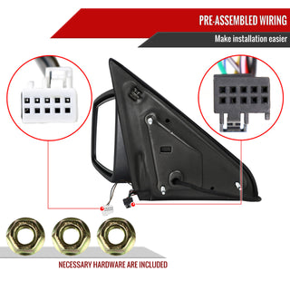 Spec D Driver Mirror w/ Turn Signal Light & Puddle Light (Auto-Fold, Chrome): Ram 2013 - 2018