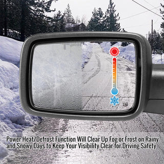 Spec D Driver Mirror w/ Turn Signal Light & Puddle Light (Auto-Fold, Chrome): Ram 2013 - 2018