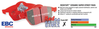 EBC Redstuff Brake Pads (REAR): Chrysler 300M 1999 - 2004