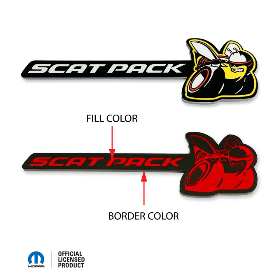 American Brother Designs SCAT PACK Acrylic Grille / Trunk Badge: Dodge Challenger & Charger 2015 - 2023 DUPLICATE