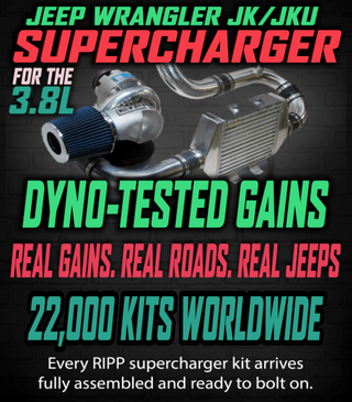 Ripp Supercharger Kit: Jeep Wrangler JK/JKU 3.8L V6 2007 - 2011