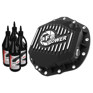 aFe Pro Series Rear Differential Cover: Ram Trucks (19-20) w/ Black Machined Fins and Gear Oil