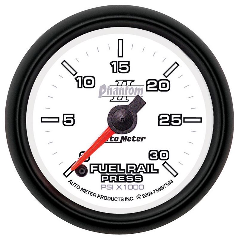 AutoMeter Phantom 52mm Full Sweep Electronic Diesel Fuel Rail Pressure Gauge: Dodge Ram 2500 / Ram 3500 2003 - 2007