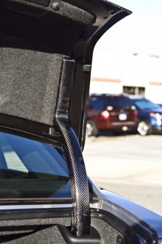TruCarbon LG127 Carbon Fiber Trunk Hinge Covers: Chrysler 300 2011 - 2023