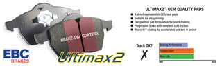 EBC Ultimax2 Brake Pads (REAR): Dodge Dakota (03-04)