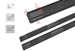 APS S Series Running Boards (Black, Pair) Quad Cab: Dodge Ram 1500 2009 - 2018