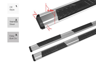 APS S Series Running Boards (Polished, Pair) Crew Cab: Dodge Ram 2009 - 2025 (1500, 2500 & 3500)