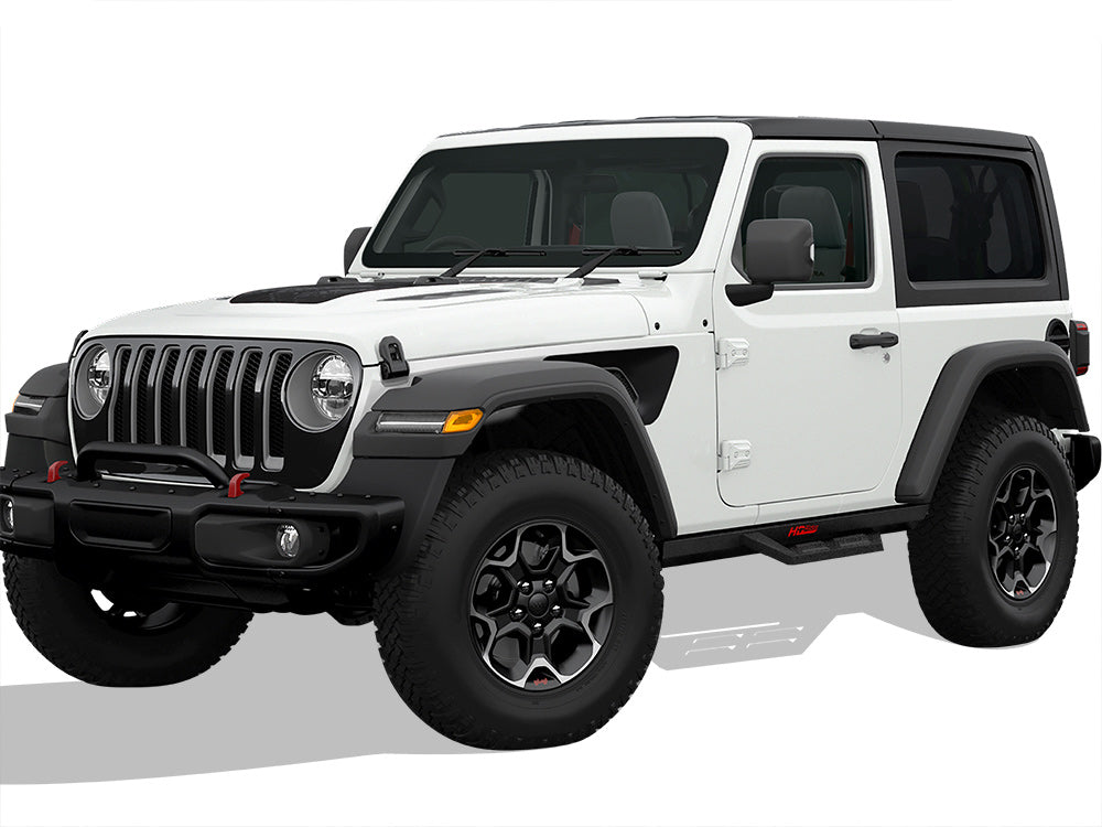 APS Side Armor DS Nerf Bars (Pair): Jeep Wrangler JL 2-Door 2018 - 2025