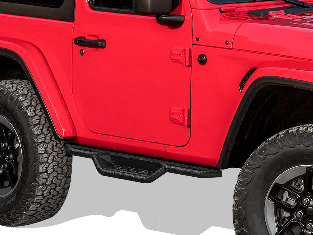 APS Side Armor Nerf Bars (Pair): Jeep Wrangler JL 2-Door 2018 - 2025