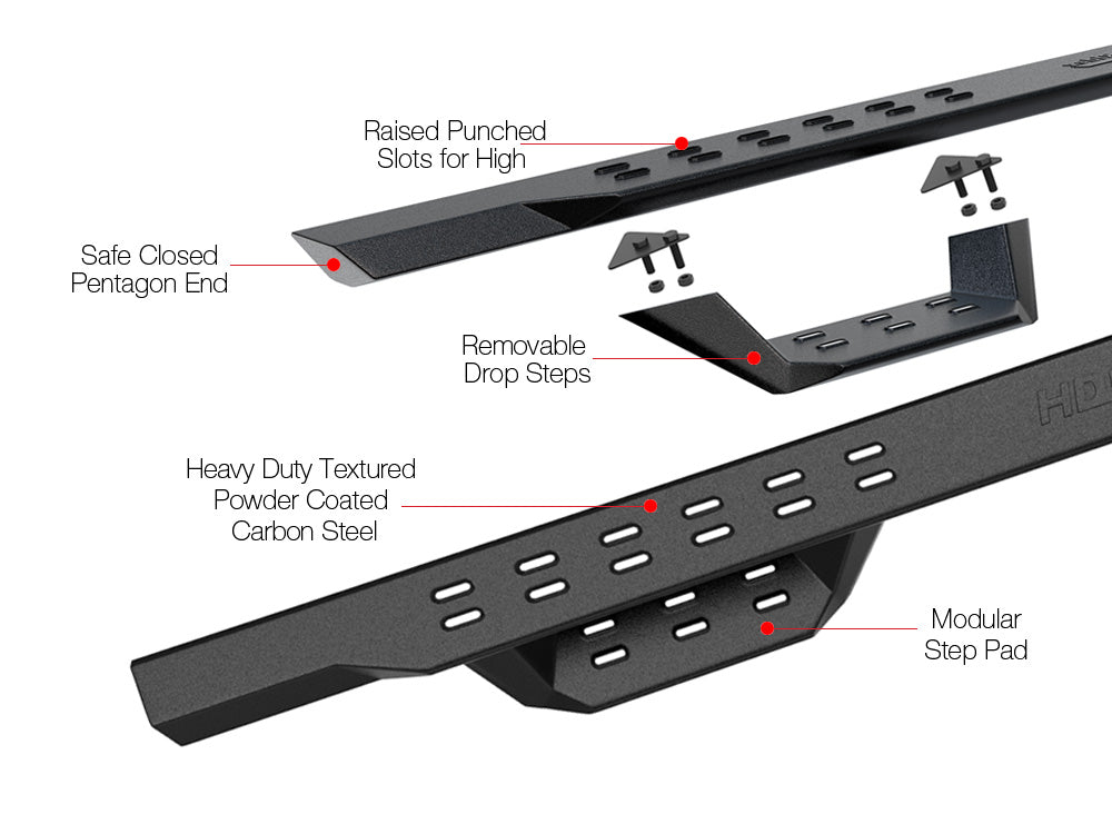 APS Side Armor RS Nerf Bars (Pair): Jeep Gladiator 2020 - 2025