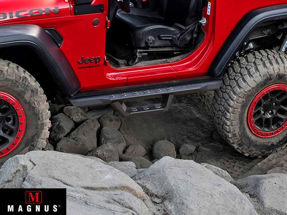 APS Side Armor RS Nerf Bars (Pair): Jeep Wrangler JL 2-Door 2018 - 2025