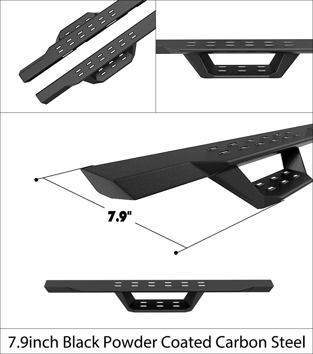 APS Side Armor RS Nerf Bars (Pair): Jeep Wrangler JL 2-Door 2018 - 2025