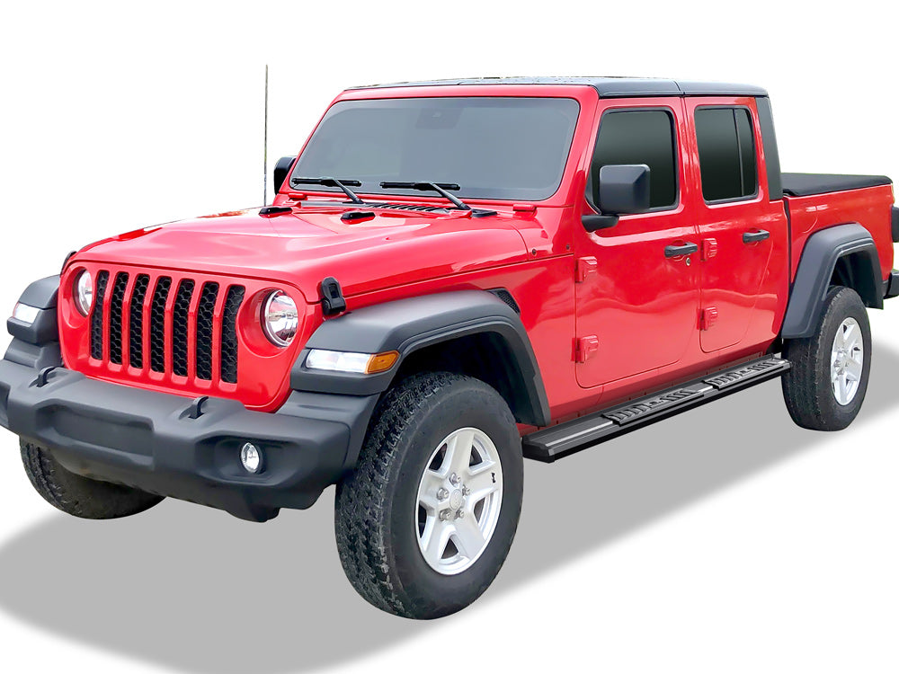 APS S Series Running Boards (Black, Pair): Jeep Gladiator 2020 - 2025