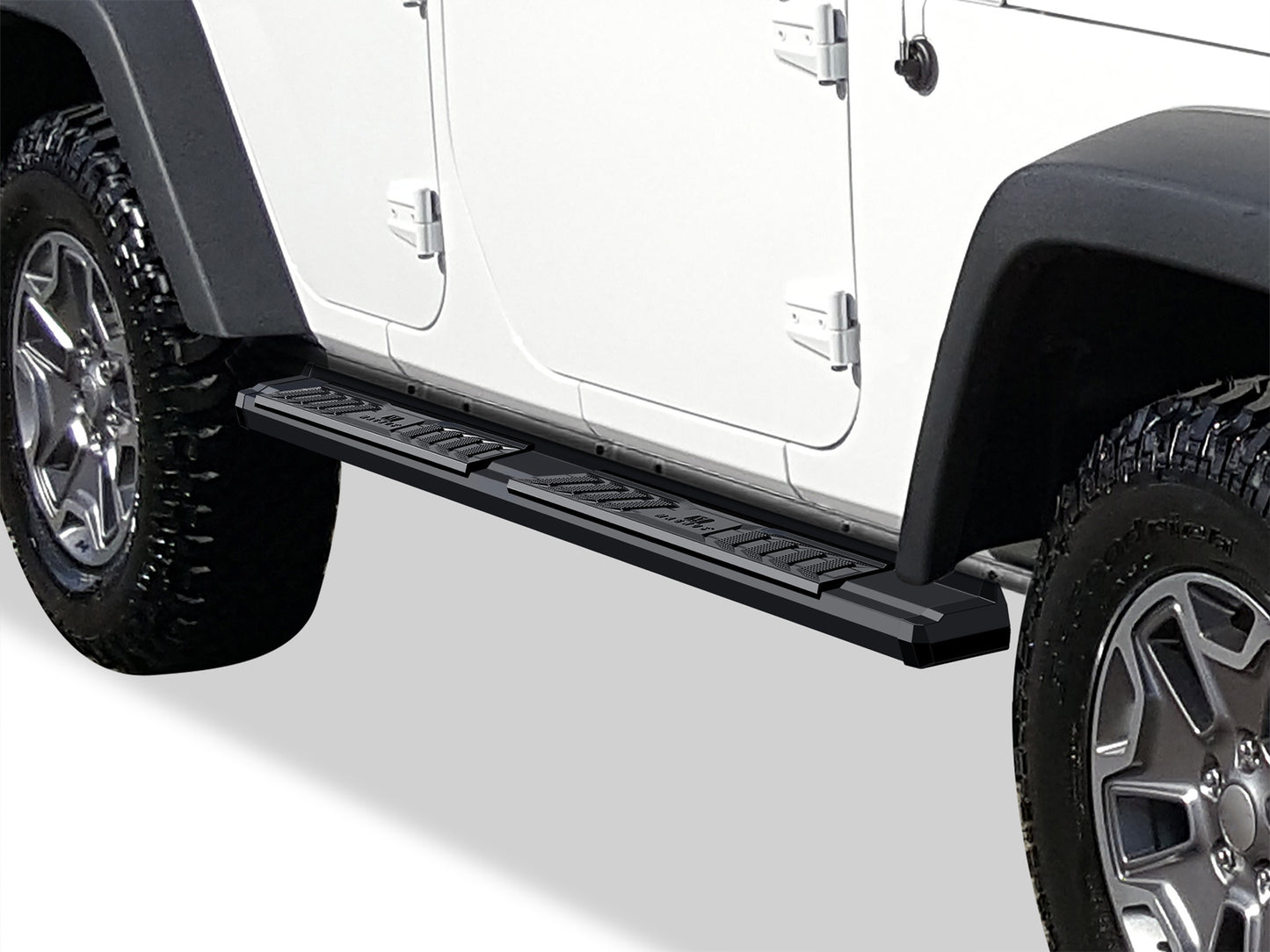 APS S Series Running Boards (Black, Pair): Jeep Wrangler JK 4-Door 2007 - 2018