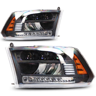 Winjet Headlights w/ Factory LED Position: Fits Ram 2013-2024