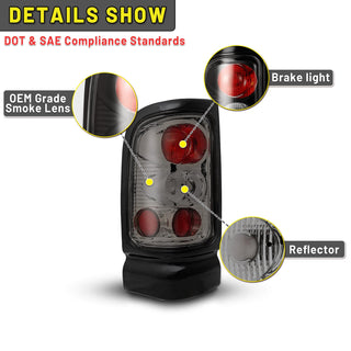 Winjet Tail Light: Fits Dodge Ram 1994-2002