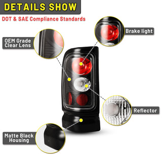 Winjet Tail Light: Fits Dodge Ram 1994-2002