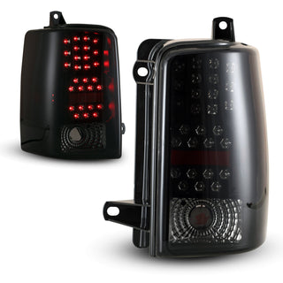 Winjet LED Tail Light Black/Smoke: Jeep Grand Cherokee 1993-1998