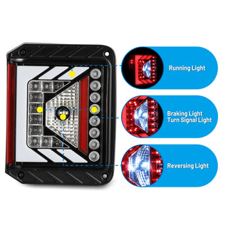 Winjet LED Tail Lights: Jeep Wrangler JK 2007-2018