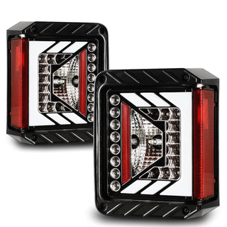 Winjet LED Tail Lights: Jeep Wrangler JK 2007-2018