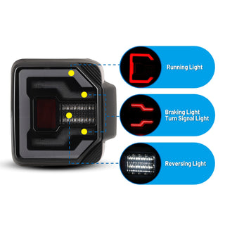 Winjet LED Sequential Taillights: Jeep Wrangler JL 2018-2024 2.0L/3.6L