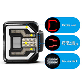 Winjet LED Sequential Taillights: Jeep Wrangler JL 2018-2024 2.0L/3.6L