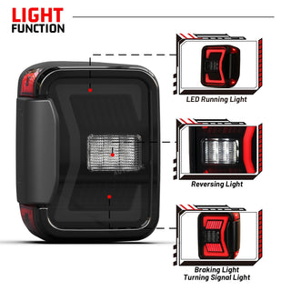 Winjet LED Sequential Tail Light: Jeep Gladiator JT 2020-2024 2.0L/3.6L