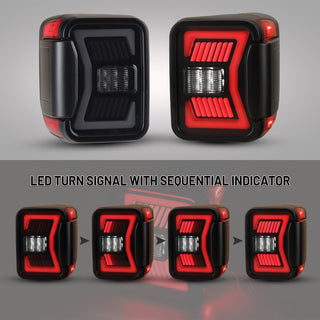 Winjet LED Sequential Tail Light: Jeep Gladiator JT 2020-2024 2.0L/3.6L