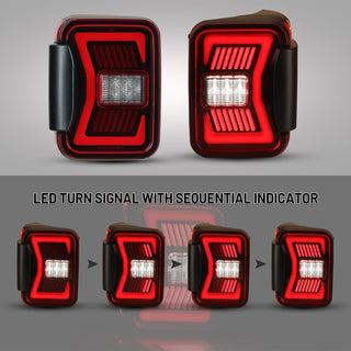 Winjet LED Sequential Tail Light: Jeep Gladiator JT 2020-2024 2.0L/3.6L