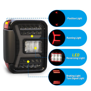 Winjet LED Sequential Tail Light: Jeep Gladiator JT 2020-2024 2.0L/3.6L