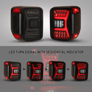 Winjet LED Sequential Tail Light: Jeep Gladiator JT 2020-2024 2.0L/3.6L