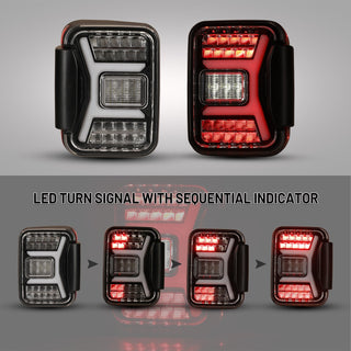 Winjet LED Sequential Tail Light: Jeep Gladiator JT 2020-2024 2.0L/3.6L