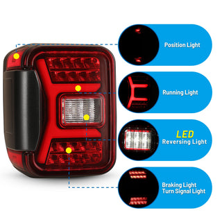 Winjet LED Sequential Tail Light: Jeep Gladiator JT 2020-2024 2.0L/3.6L