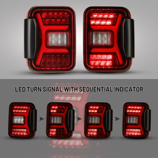 Winjet LED Sequential Tail Light: Jeep Gladiator JT 2020-2024 2.0L/3.6L