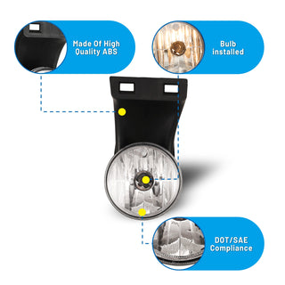 Winjet OEM Fog Lights Clear: Dodge Ram 1999-2002 1500 2500 3500
