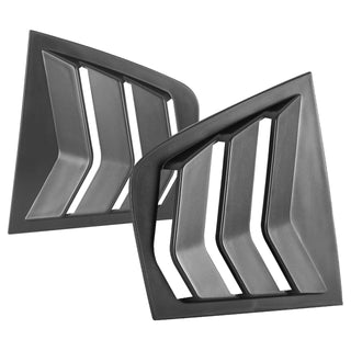 Spec D Rear Side Window Louvers (Matte Black): Dodge Charger 2011 - 2023