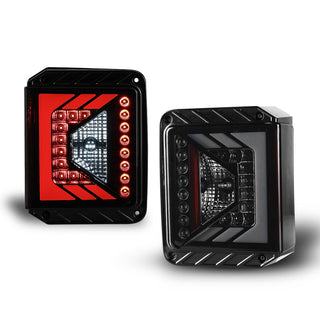 Winjet LED Tail Lights: Jeep Wrangler JK 2007-2018