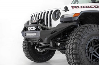 Addictive Desert Designs Stealth Fighter Front Bump w/ Top Hoop and Winch Mount: Jeep Gladiator / Wrangler 2020-2022