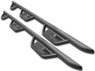 N-Fab Podium LG Nerf Step Bed Access 3in: Fits Ram 1500/2500/3500 2010-2019 3.0L/3.6L/5.7L/6.4L/6.7L - Tex Black