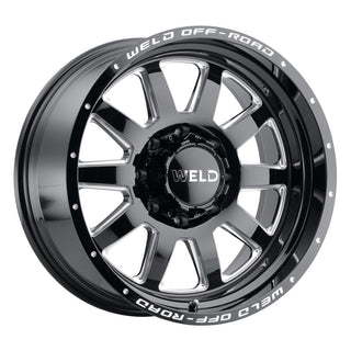 Weld W102 Stealth / Gloss Black Milled | 20x9.0 | 8x165.1 | +0mm Offset