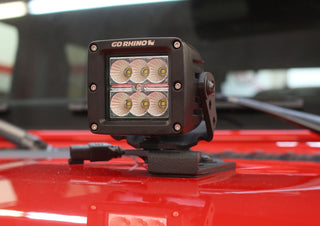 Go Rhino Light Mount 3in Cube: Fits Most Jeep Wrangler / Gladiator / Grand Cherokee Models (2005-2026)