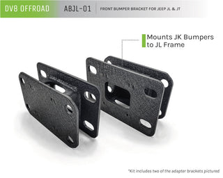 DV8 Offroad Front Bumper Adapter Bracket: Jeep Wrangler (18-21) / Gladiator (20-21)