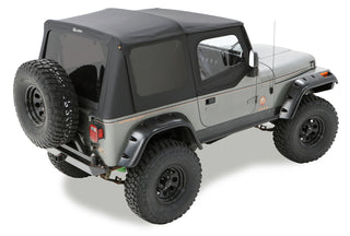 Bestop Replace A-Top Soft Top Black Diamond Sailcloth Tinted Windows (F&R): Jeep Wrangler 2003-2006 4.0L