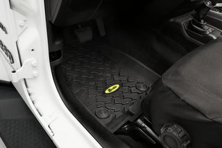 Bestop Front Floor Mats Black (F&R): Jeep Gladiator 2021-2025 / Wrangler JL 2018-2025